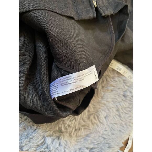 Eileen fisher organic linen black utility jacket size small - Picture 7 of 7